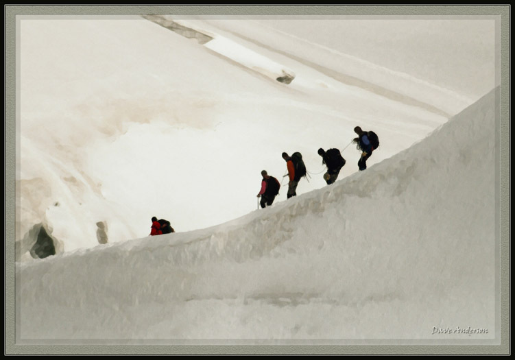 Mt. Blanc France - Trekking to the summit., Chamonix