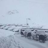 One of four glacier ski areas open this week in the Alps., Passo Stelvio