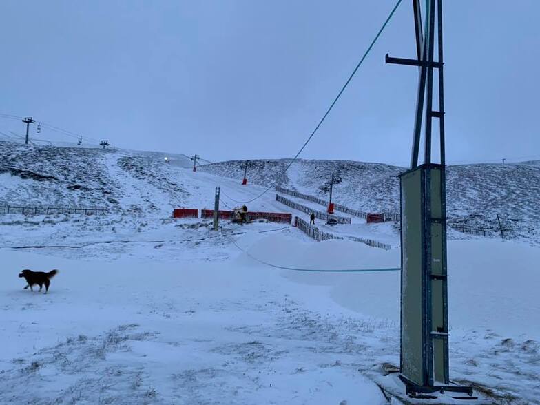 new snow but 75mph wind, Glenshee