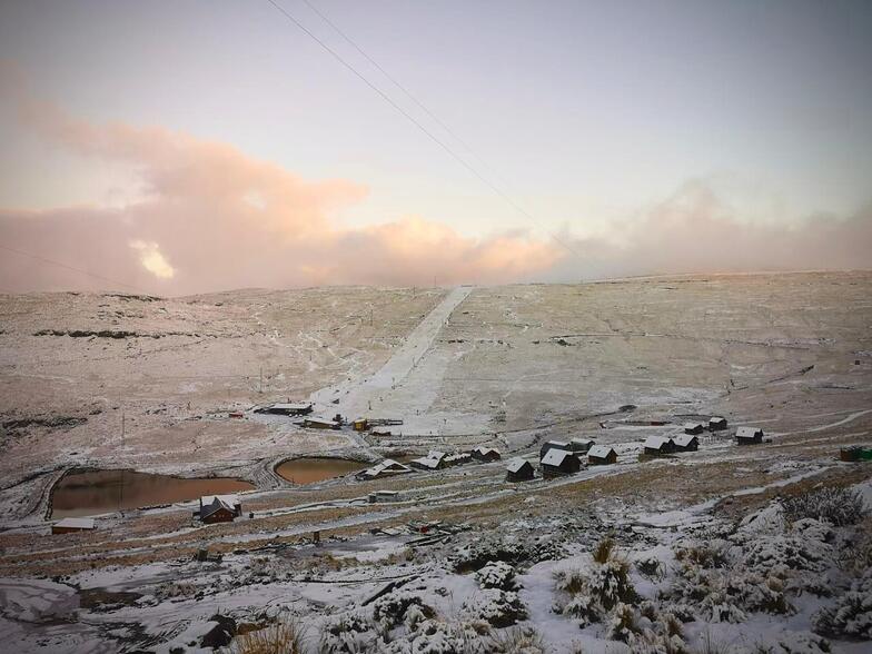 first snow of autumn 2020, Afriski Mountain Resort