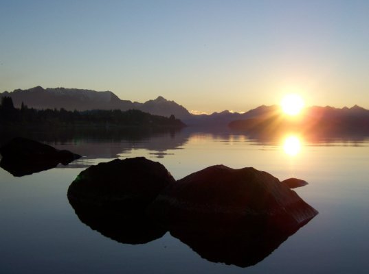 Sunset in the lake @ Cerro Catedral - Bariloche - Argentina