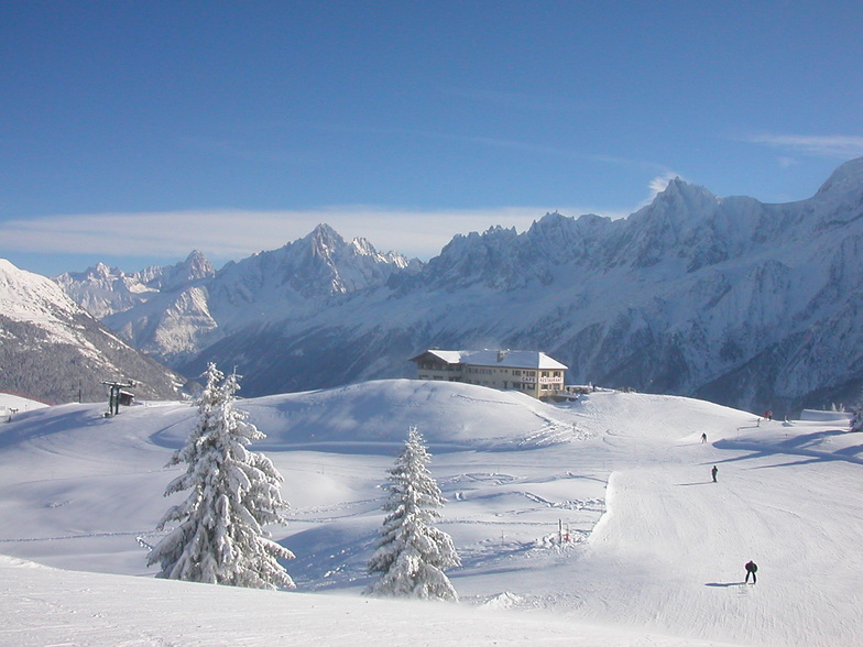 Top of ski slopes of les Houches