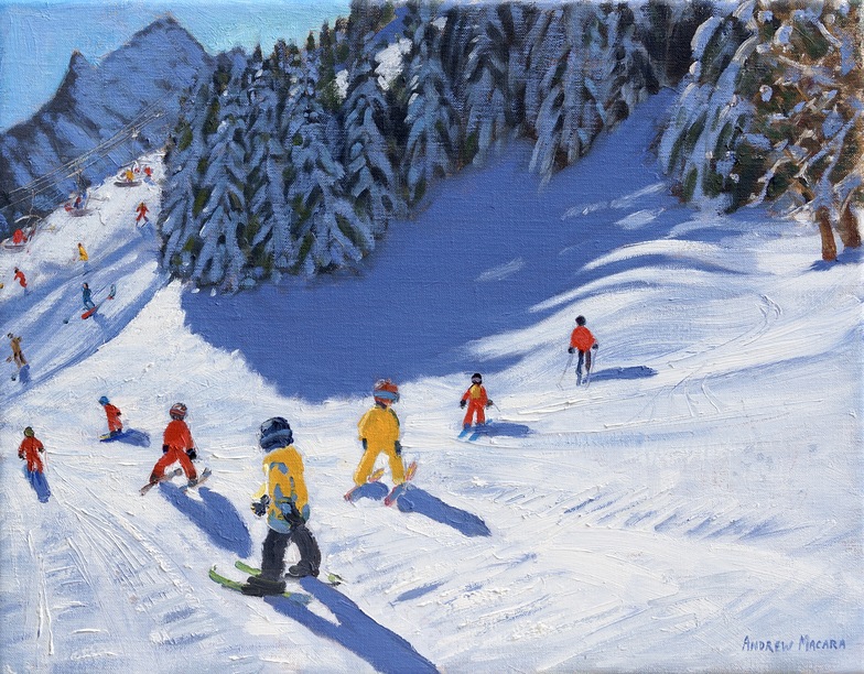 oil painting by Andrew Macara, Morzine