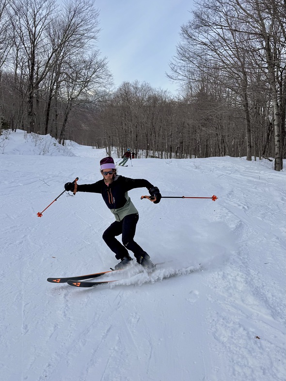 Legendary skier Noah Dines circa 2024, Stowe