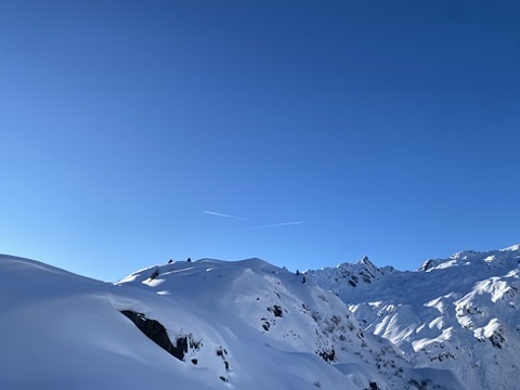 After a few hours ski touring, Sainte Foy