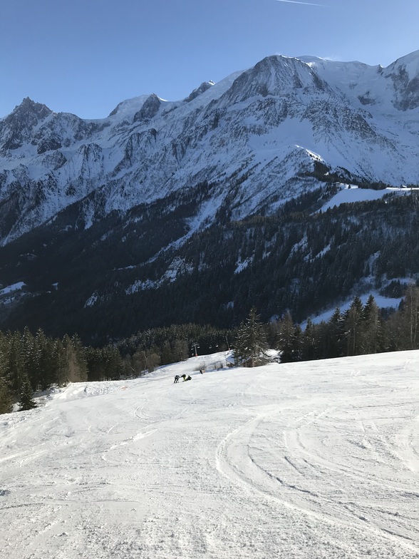 Skiing alone, Les Houches