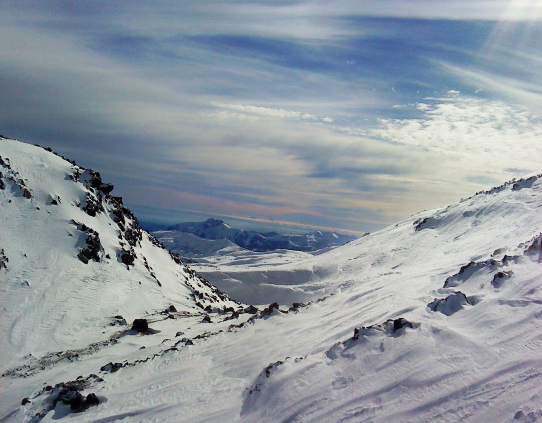 desde la torre 23 andarivel El Otto, Nevados de Chillan