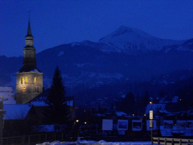 St Gervais town centre, with Mont Joly in the background, Saint Gervais