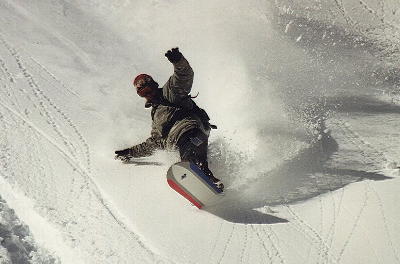 Brent poaching Yoda Bowl (before it was "in bounds"), Mt Hood Meadows