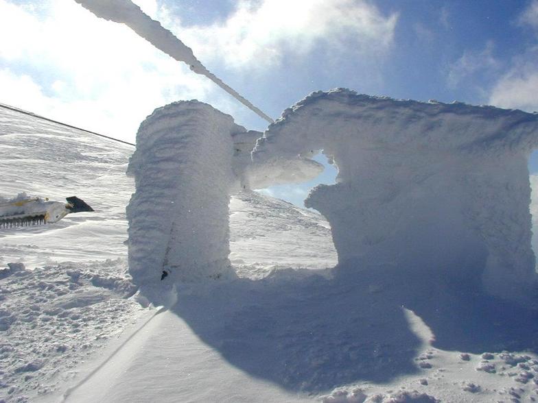 Ice lift in Vasilitsa Resort (Greece)