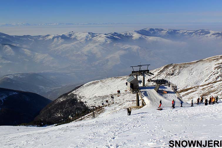 Above the top working lift, Brezovica