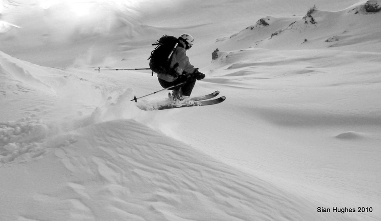 Boost off the cornice, Morzine