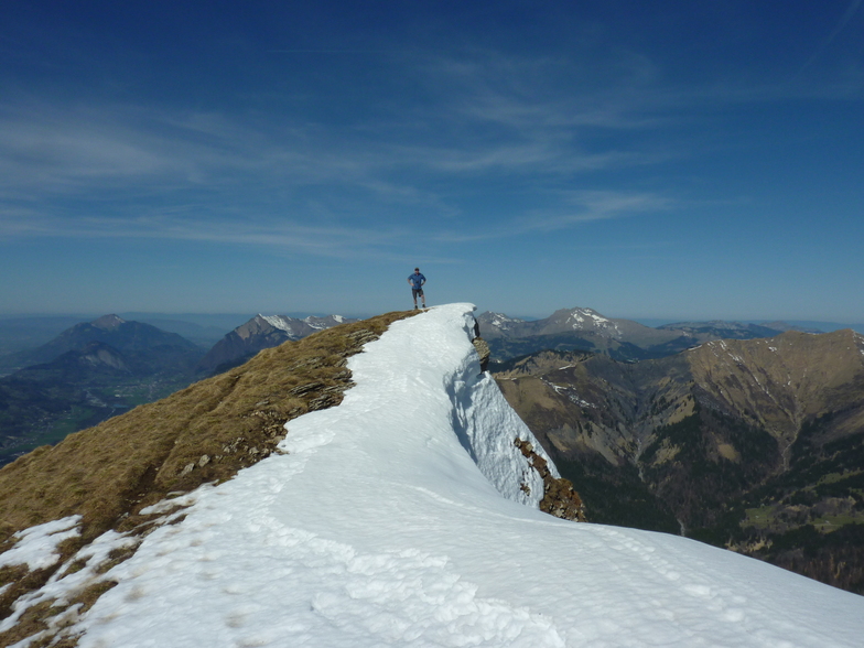 Martin at the peak of the Criou, Samoens