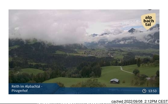 Alpbachtal Webcam Showing Current Snow Conditions