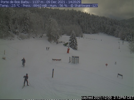 Webcam De Villard De Lans Montrant Les Conditions De Neige Actuelles