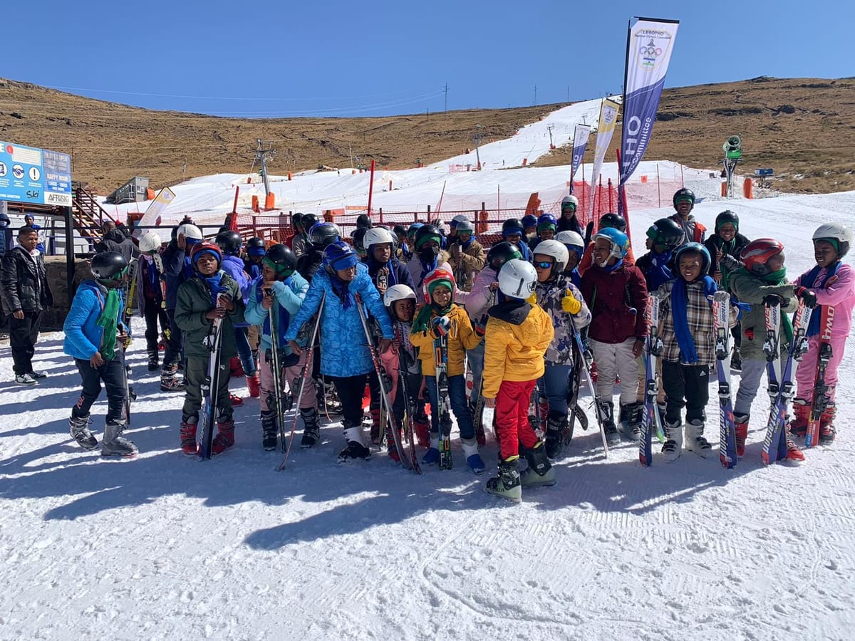 African Ski Resort Celebrates Olympics With Skiing for 100 Youngsters