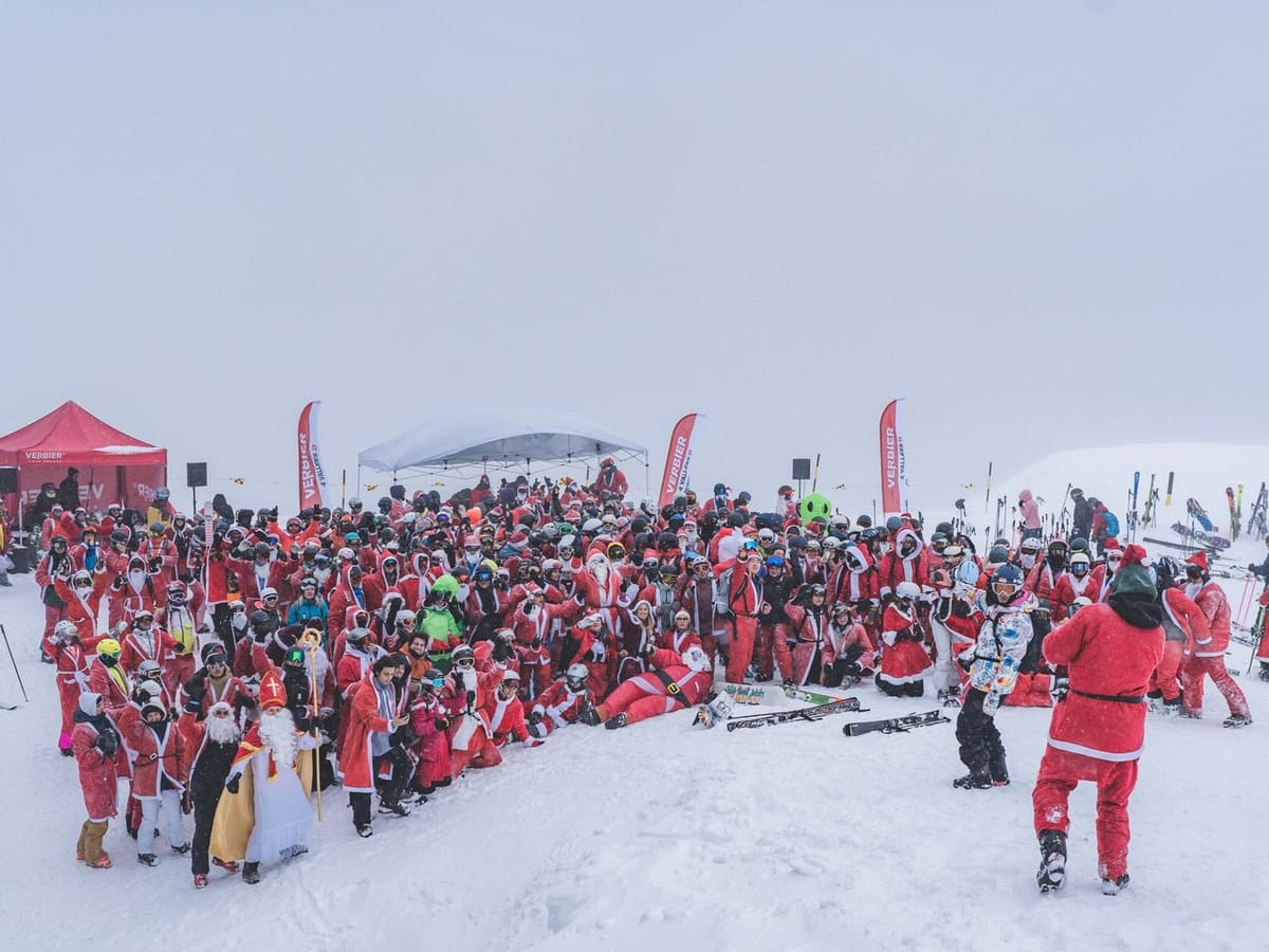 Ski As Santa At Verbier