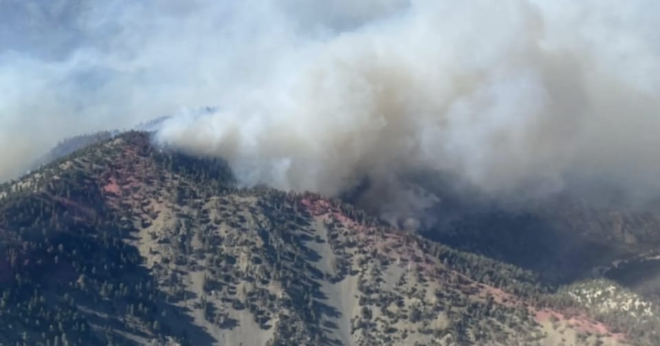Forest Fire Burns Close to Californian Ski Resort